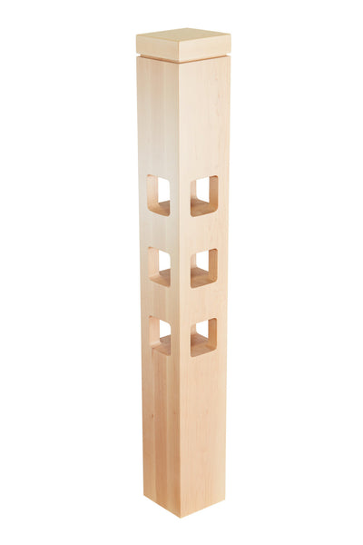 Lantern Post with Mitred Mission Cap – Custom Newel Posts