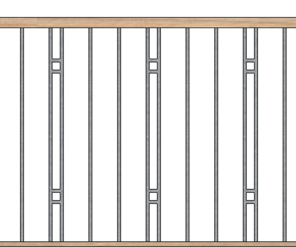 Flag Style Square Baluster – Custom Newel Posts